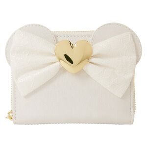 Disney‎ Loungefly Minnie Mouse Wedding Zip Around Wallet